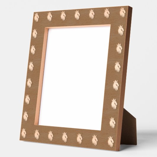 カスタムはっきりした獅頭ロゴ印刷ナチュラルデコ レーザー彫刻フレーム (左)