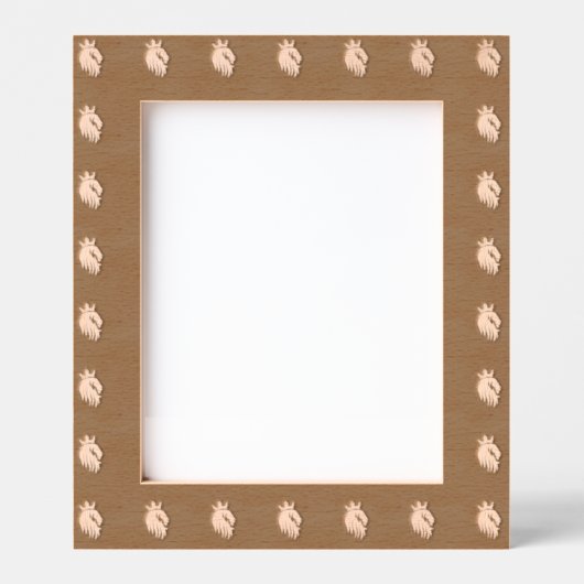 カスタムはっきりした獅頭ロゴ印刷ナチュラルデコ レーザー彫刻フレーム (正面)