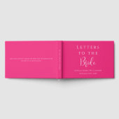 カスタムはっきりした花嫁への鮮やかなホットピンク色の手紙 ゲストブック (全面)