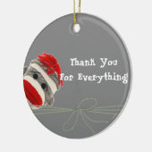 カスタムはオーナメントのギフトのソックス猿感謝していしています セラミックオーナメント (左)