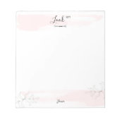 カスタムはクリスチャンのまわりにピンク ノートパッド (正面)