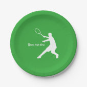 カスタムはテニスのテーマの誕生会のプレートをからかいます ペーパープレート (正面)