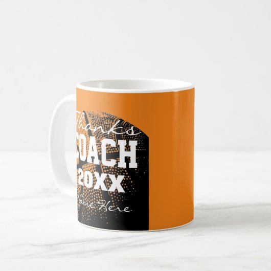 カスタムはバスケットボールのコーチのコーヒー・マグを感謝していしています コーヒーマグカップ (正面左)