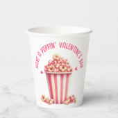 カスタムはバレンタインデーのポップコーンを持っている 紙コップ (裏面)