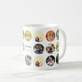 カスタムはパーソナライズなコラージュの写真家族を加えます コーヒーマグカップ (正面右)