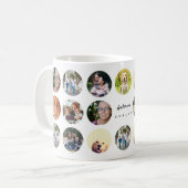 カスタムはパーソナライズなコラージュの写真家族を加えます コーヒーマグカップ (正面左)