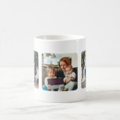 カスタムはパーソナライズな3写真を加えます コーヒーマグカップ (中央)