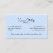 カスタムはベーカリーを固めます 名刺 (裏面)