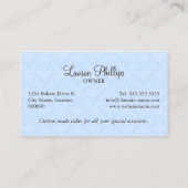 カスタムはベーカリーを固めます 名刺 (裏面)