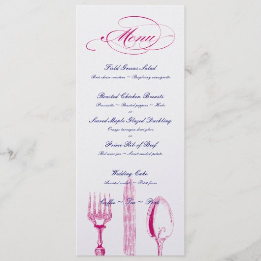 カスタムはメニューを着色します メニュー (正面)