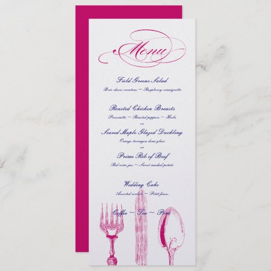 カスタムはメニューを着色します メニュー (正面/裏面)