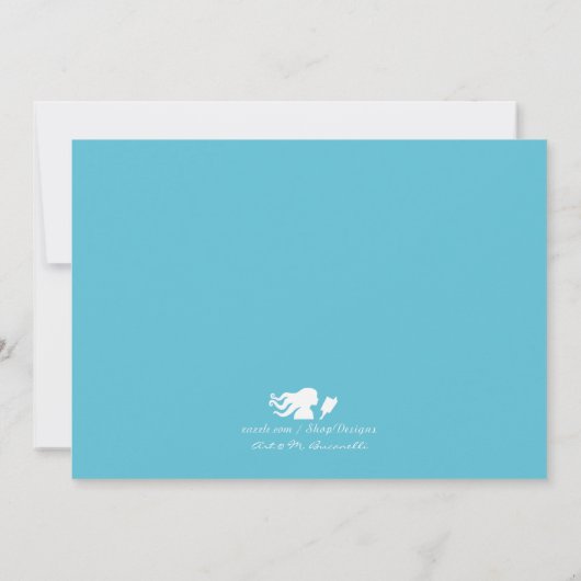 カスタムはユニークなアートワークを持つパーティの招待状をからかいます 招待状 (裏面)