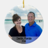 カスタムは写真のDestinのビーチパラソルを所有します セラミックオーナメント (裏面)