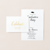 カスタムは卒業のパーティの招待状を祝います 箔カード (ディスプレー)