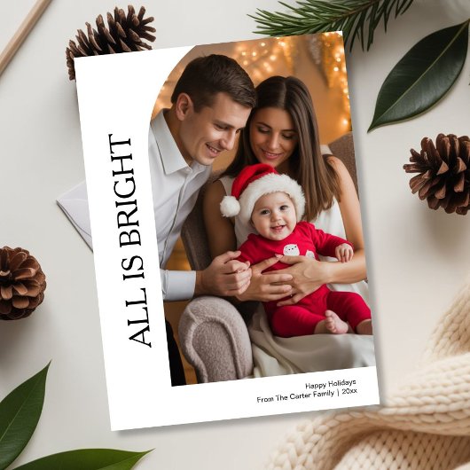 カスタムは家族向けの明るい休日の挨拶 シーズンカード