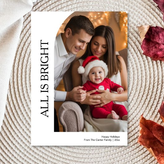 カスタムは家族向けの明るい休日の挨拶 シーズンカード