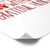 カスタムは感謝のハートでここに集まる ポスター (角)