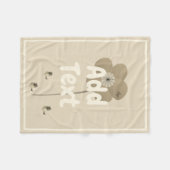 カスタムは文字のかわいらしい庭毛布を加えます フリースブランケット (正面(横))