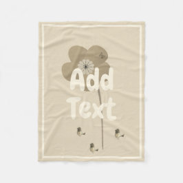 カスタムは文字のかわいらしい庭毛布を加えます フリースブランケット