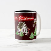 カスタムは検討されたワイン/glühweinのためのマグをdesinged ツートーンマグカップ (正面右)