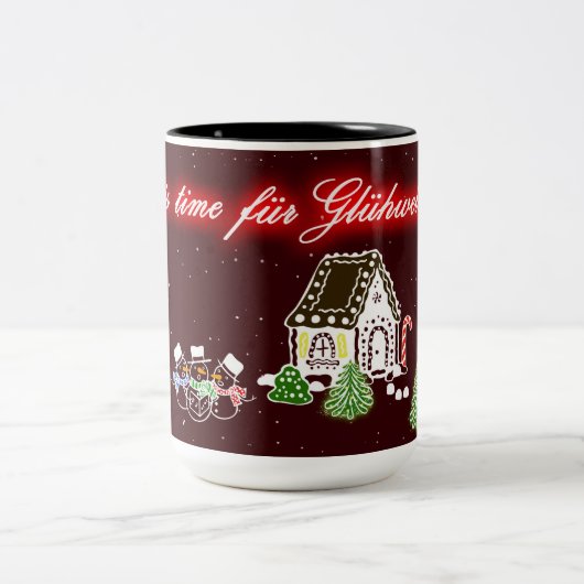 カスタムは検討されたワイン/glühweinのためのマグをdesinged ツートーンマグカップ (中央)