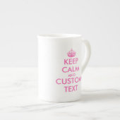 カスタムは穏やかなピンクの骨灰磁器の専門のマグを保ちます ボーンチャイナマグカップ (正面右)