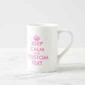 カスタムは穏やかなピンクの骨灰磁器の専門のマグを保ちます ボーンチャイナマグカップ (右)