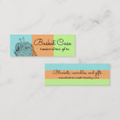 カスタムは編み物ヤーンのバスケットの名刺を着色します スキニー名刺 (正面/裏面)