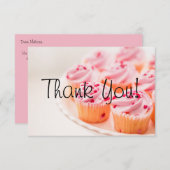 カスタムは販売の募金活動のサンキューカードのカップケーキを焼きます サンキューカード (正面/裏面)