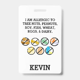 カスタムは食物アレルギー警報上のアレルギーの記号をからかいます バッジ
