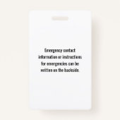 カスタムは食物アレルギー警報上のアレルギーの記号をからかいます バッジ (裏面)