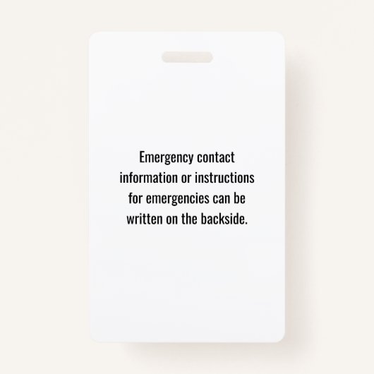 カスタムは食物アレルギー警報上のアレルギーの記号をからかいます バッジ (裏面)