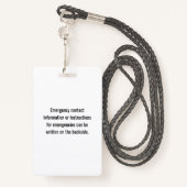 カスタムは食物アレルギー警報上のアレルギーの記号をからかいます バッジ (裏面ランヤード)