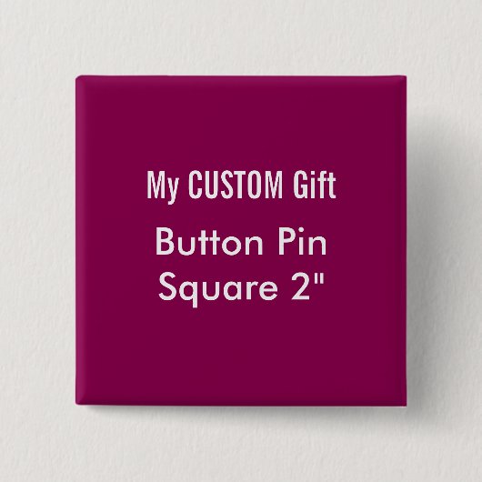 カスタムは2つを正方形ボタンのバッジPinのプラム印刷しました 缶バッジ (正面)