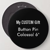 カスタムは6つを巨大なボタンのバッジPinの黒印刷しました 缶バッジ (正面&裏面)