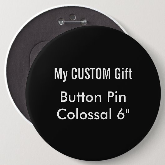 カスタムは6つを巨大なボタンのバッジPinの黒印刷しました 缶バッジ (正面&裏面)