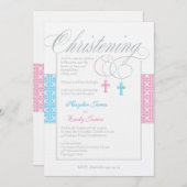 カスタムは《キリスト教》洗礼式や命名式の招待状を結び付けます 招待状 (正面/裏面)