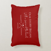 カスタムは、我々の物語はクリムゾンレッドのバレンタインを始めた アクセントクッション (正面(垂直))