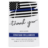 カスタムは、警察官の退職に感謝 ミディアムペーパーバッグ (正面)