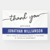 カスタムは、警察官の退職に感謝 横断幕 (横)