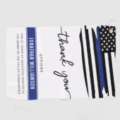 カスタムは、警察官の退職金に感謝 ゴルフタオル (横)