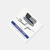 カスタムは、警察官の退職金に感謝 スタンダードカクテルナプキン (角)