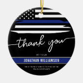 カスタムは、警察官の退職金に感謝 セラミックオーナメント (正面)