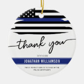 カスタムは、警察官の退職金に感謝 セラミックオーナメント (正面)