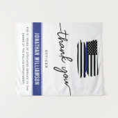 カスタムは、警察官の退職金に感謝 タペストリー (正面(横))