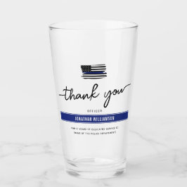 カスタムは、警察官の退職金に感謝 タンブラーグラス