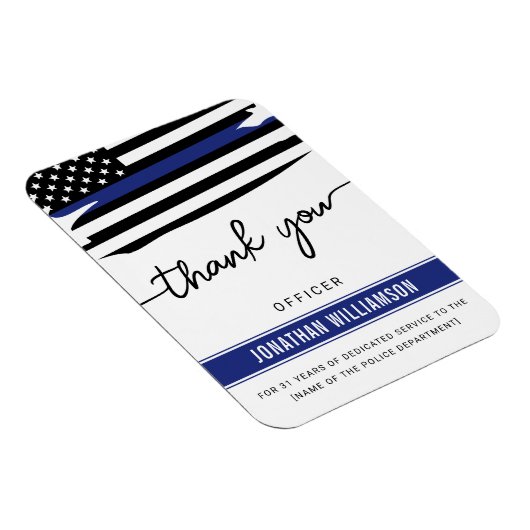 カスタムは、警察官の退職金に感謝 マグネット (右側)