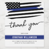 カスタムは、警察官の退職金に感謝 ワインラベル (シングルラベル)