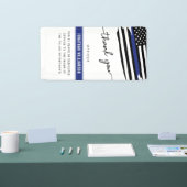 カスタムは、警察官の退職金に感謝 横断幕 (トレードショー)