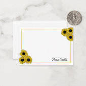カスタムひまわり手引き平手札 ノートカード (正面/裏面インサイチュ)